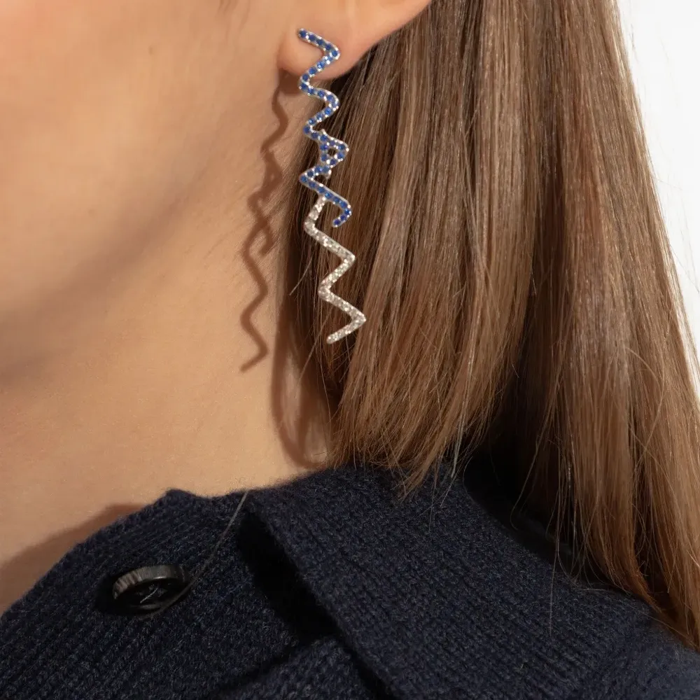 серьги с кристаллами