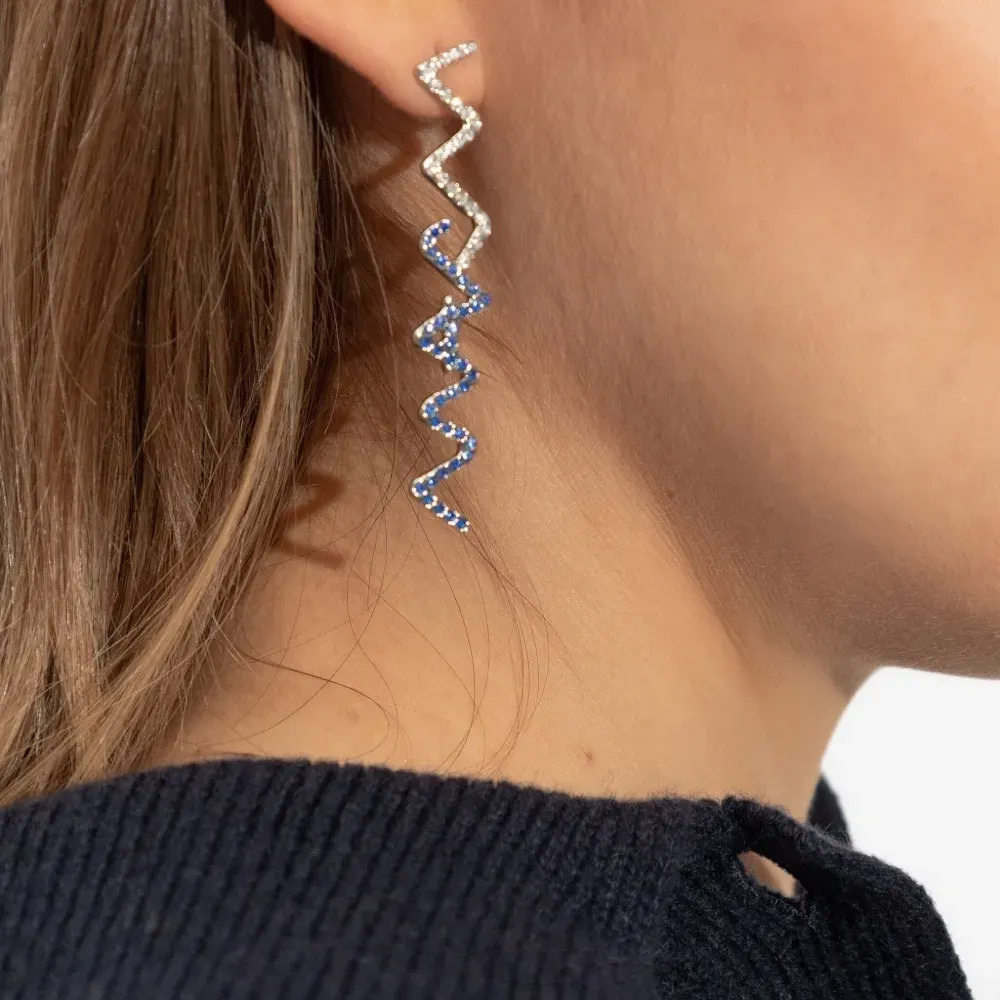 серьги с кристаллами