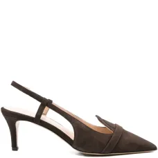 Туфли с заостренным носком и ремешком на пятке