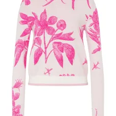 Шерстяной свитер с цветочным принтом Шерстяной свитер с цветочным принтом