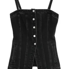 Джинсовый топ на пуговицах