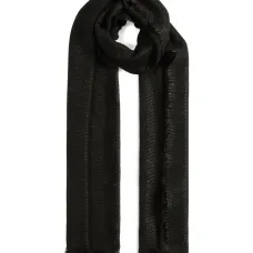 шарф с бахромой и эффектом металлик