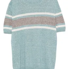 Топ в полоску с короткими рукавами