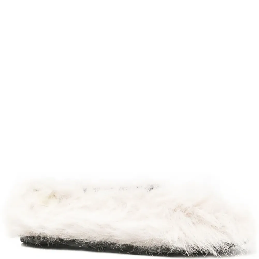 Балетки с искусственным мехом