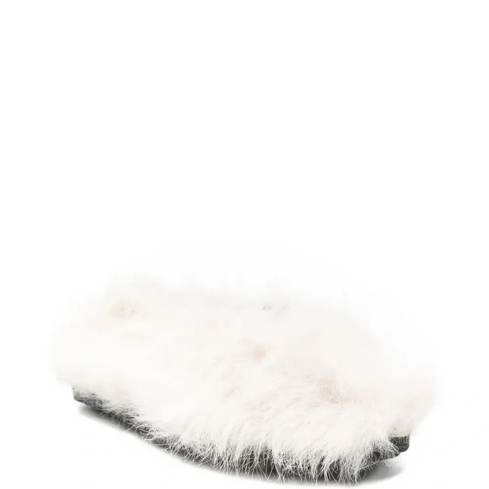 Балетки с искусственным мехом