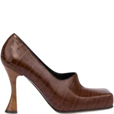 Туфли с тиснением под кожу крокодила