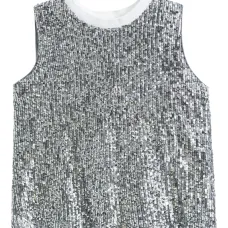 Комплект из топа и шортов с пайетками