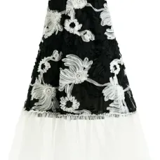 Платье из тюля с цветочным узором