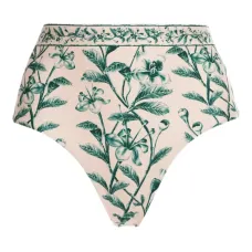 Плавки бикини с завышенной талией и цветочным принтом