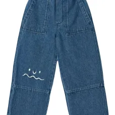 джинсы с нашивкой-логотипом