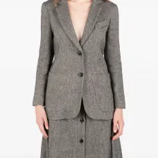 жакет с узором в елочку жакет с узором в елочку