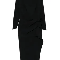 Платье миди с оборками