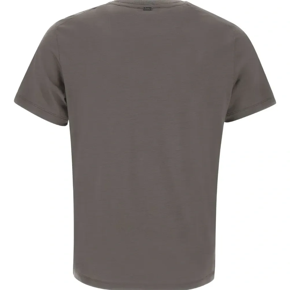 шерстяная футболка с отделкой в рубчик