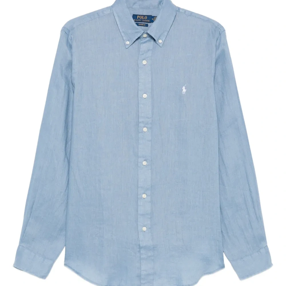 льняная рубашка с длинными рукавами