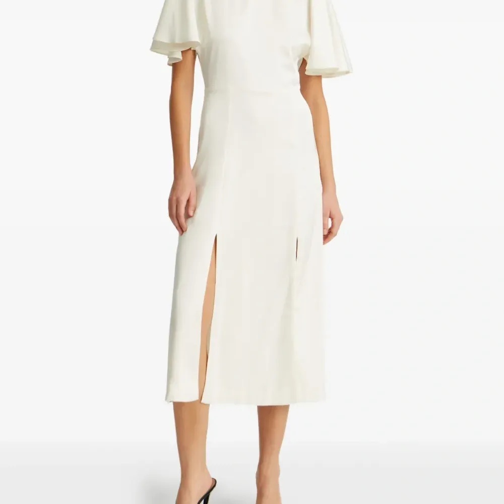 атласное платье миди