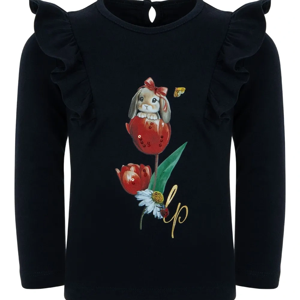 Топ с оборками и принтом