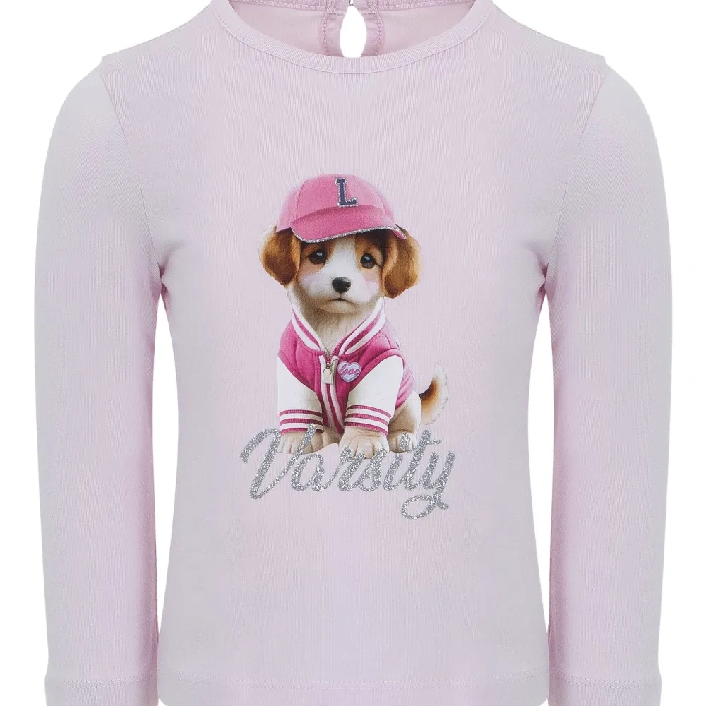 Топ с длинными рукавами и принтом