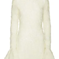 декорированное платье мини с рукавами колокол