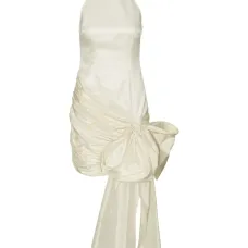 платье мини с вырезом халтер и бантом платье мини с вырезом халтер и бантом