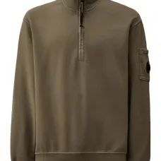 Толстовка с воротником на молнии и карманом