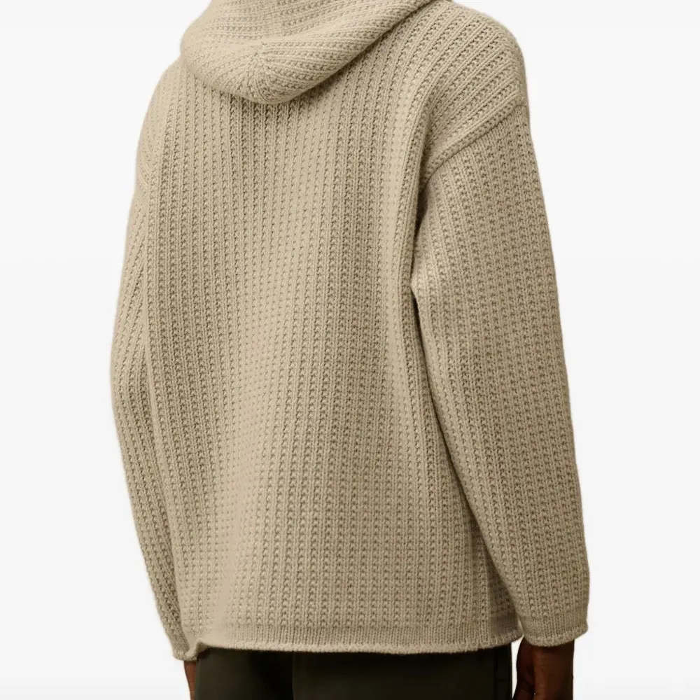 Трикотажное худи с вышитым логотипом