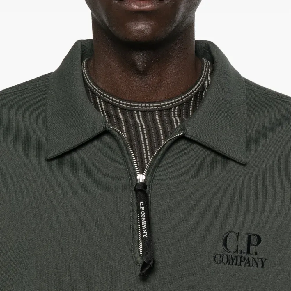 Толстовка на молнии с воротником поло