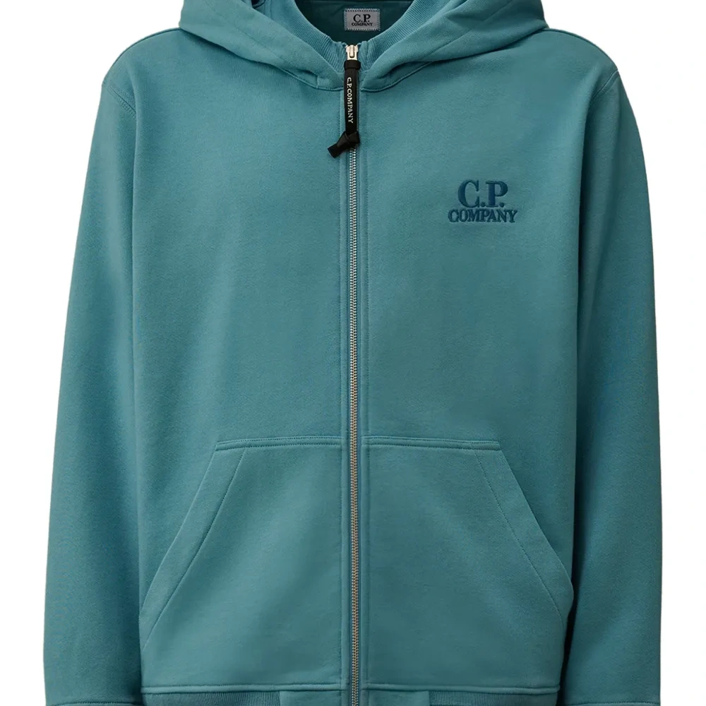 Худи на молнии с вышитым логотипом