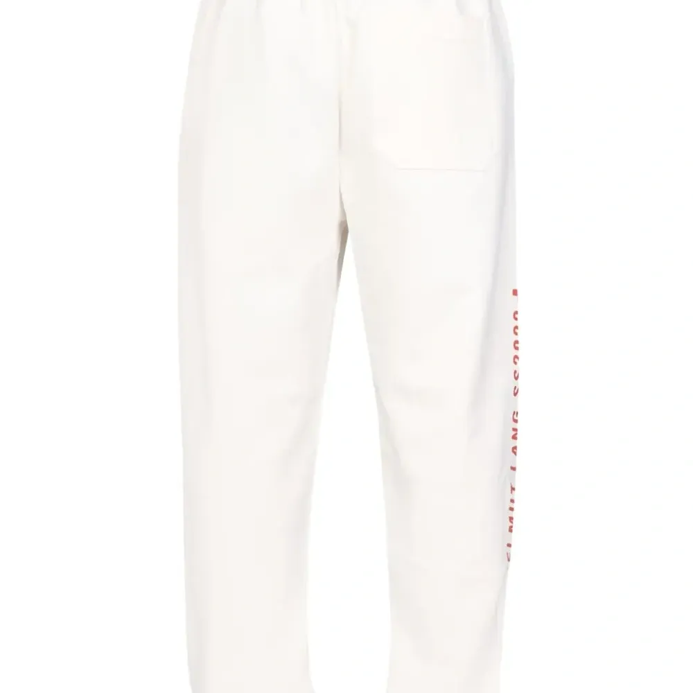 Брюки с кулиской и графичным принтом