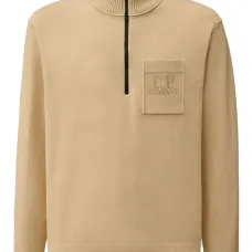 Вязаный свитер на молнии с вышитым логотипом