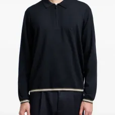 шерстяная рубашка поло с воротником на молнии шерстяная рубашка поло с воротником на молнии