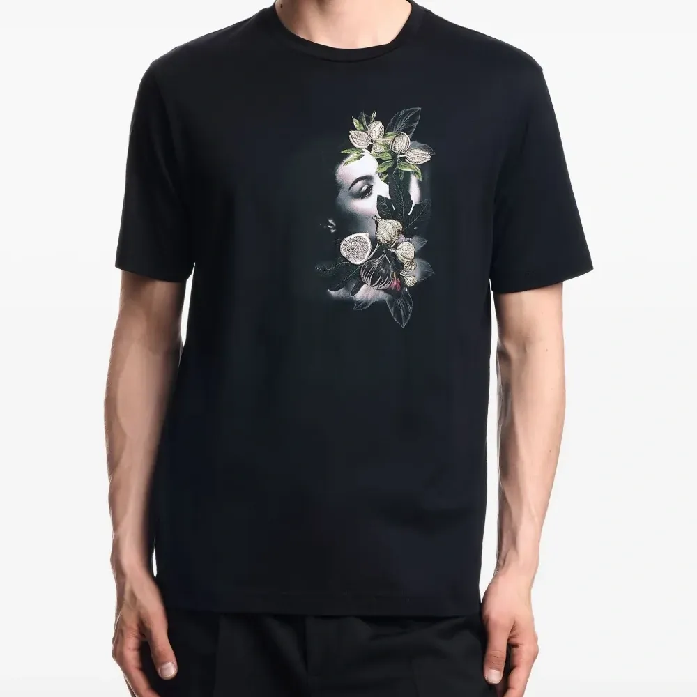 футболка с цветочным принтом