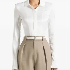 Атласное боди Louise с широкими плечами