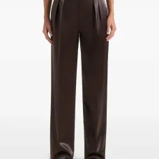 Атласные брюки Julie строгого кроя со складками
