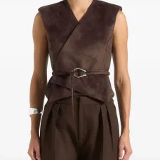 Жилет Jeanne с запахом и поясом Жилет Jeanne с запахом и поясом