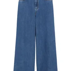 укороченные джинсы широкого кроя