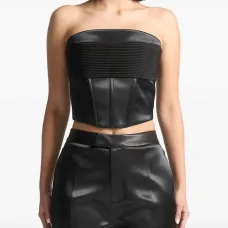 топ-корсет с атласным кантом