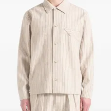 Рубашка Leo в тонкую полоску