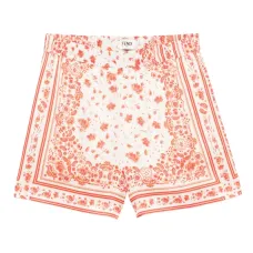 Шорты с эластичным поясом и цветочным принтом Шорты с эластичным поясом и цветочным принтом