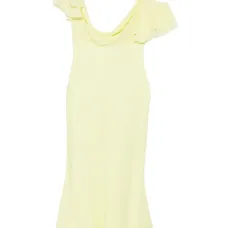 платье миди из ткани жоржетт с оборками