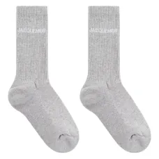 носки в рубчик с вышитым логотипом