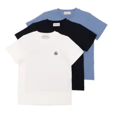 комплект из трех футболок с нашивкой-логотипом