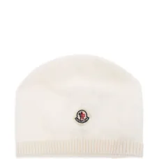 кашемировая шапка с нашивкой-логотипом