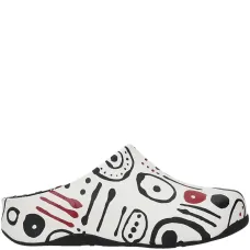 Мюли с графичным принтом