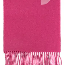 шарф с бахромой и логотипом