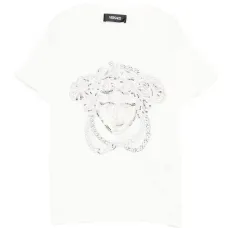 футболка с пайетками и декором Medusa