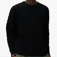 Свитер фактурной вязки с логотипом