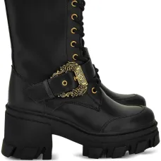 Ботинки на шнуровке с пряжками