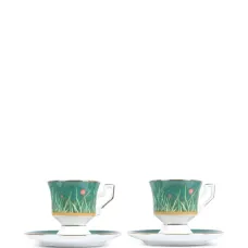 Фарфоровая чашка с цветочным принтом (набор из двух штук)