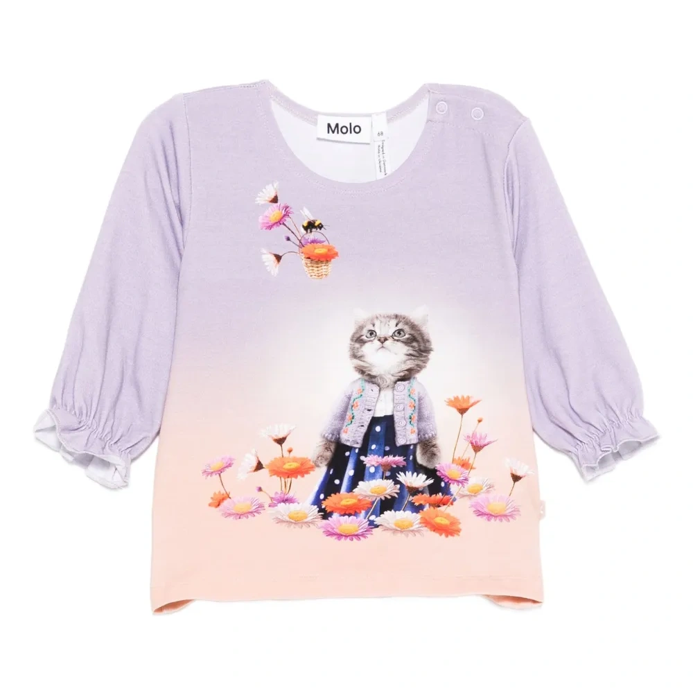 Топ с оборками и принтом