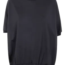 топ с короткими рукавами и эластичным подолом